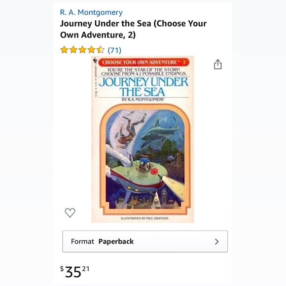 Journey Under the Sea (Choose your own Adventure) by R.A. Montgomery EUC - Picture 2 of 7